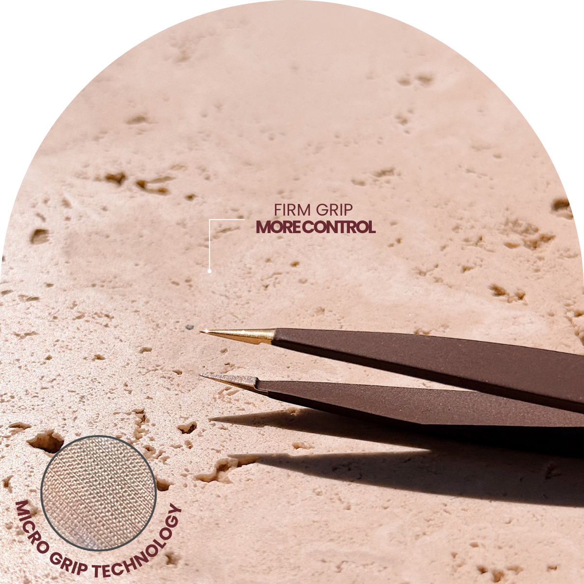 Chocolate Pointed Tip Brow Tweezers