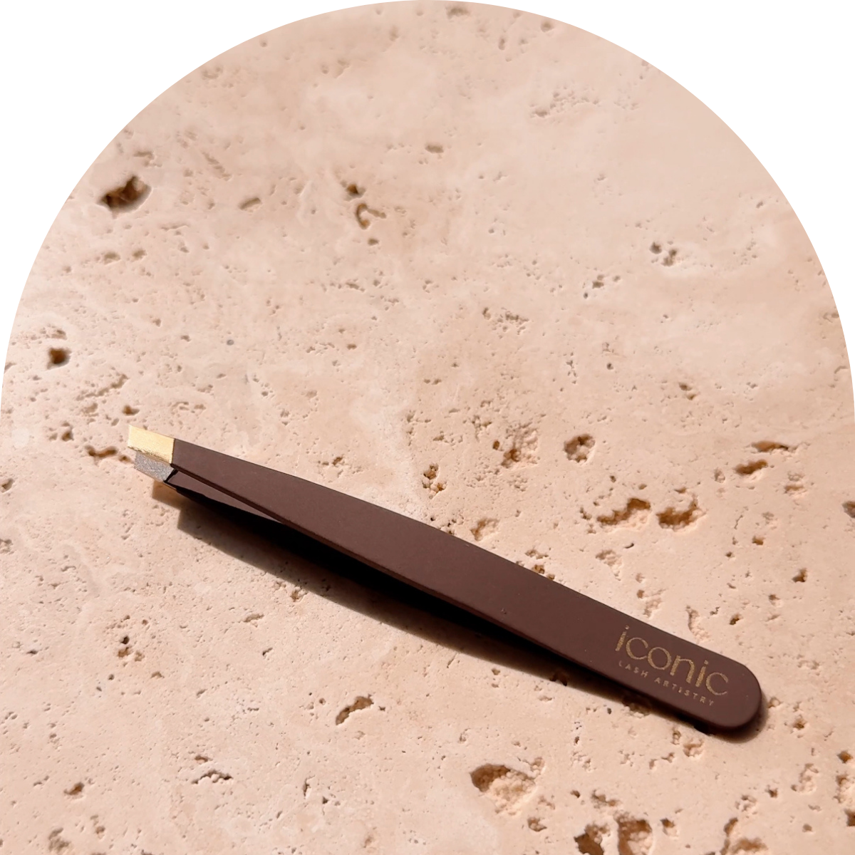 Chocolate Slanted Tip Brow Tweezers