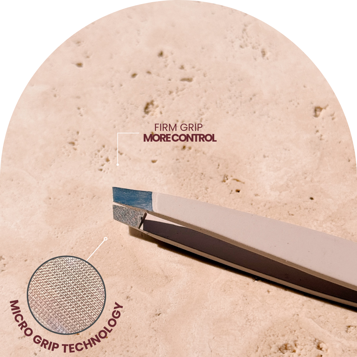Oatmeal Slanted Tip Brow Tweezers