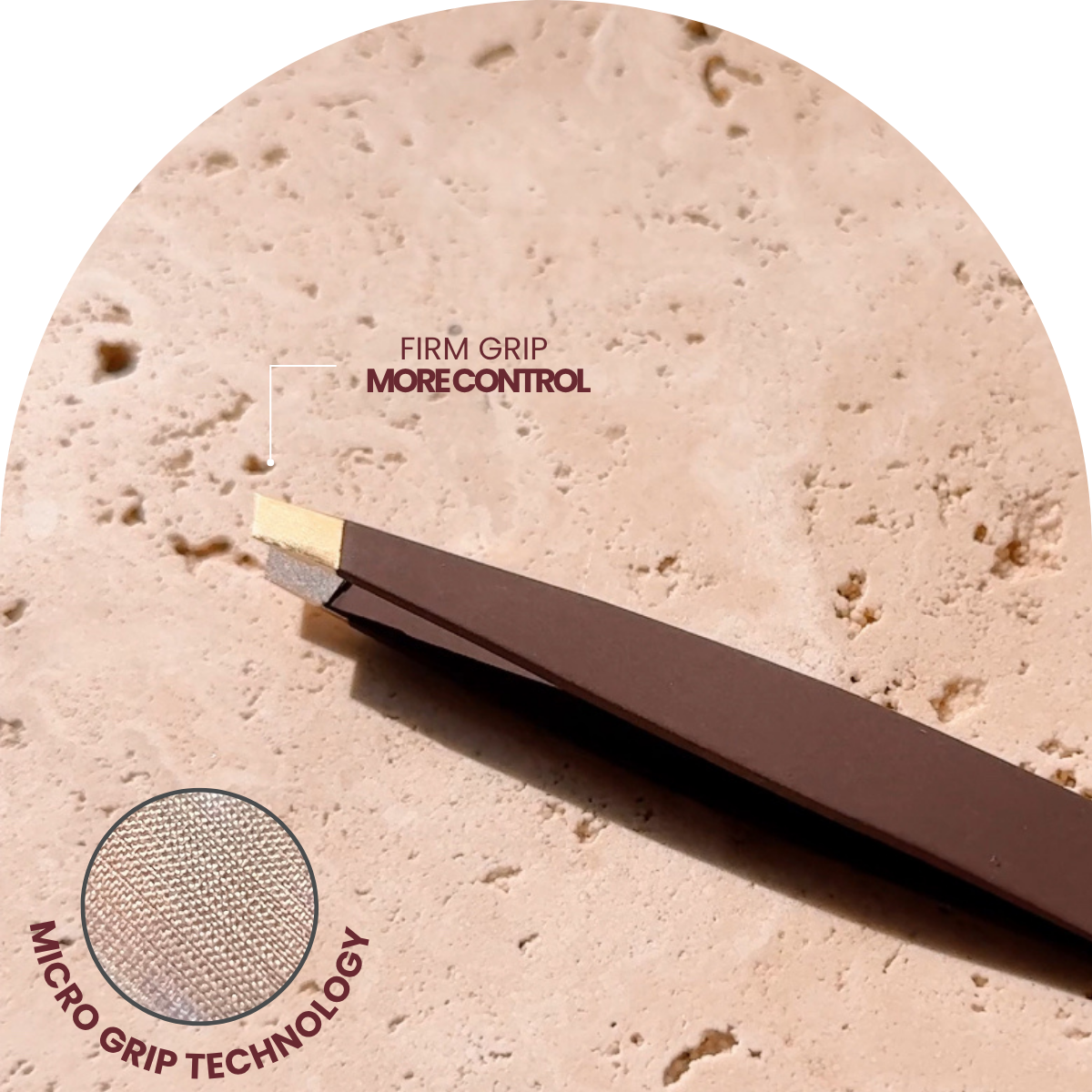 Chocolate Slanted Tip Brow Tweezers